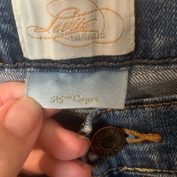 Levi’s 515 Capri Blue Jeans Size 10 - Picture 2 of 5